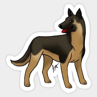 Dog - Belgian Malinois - Bi-Color Black and Tan Sticker